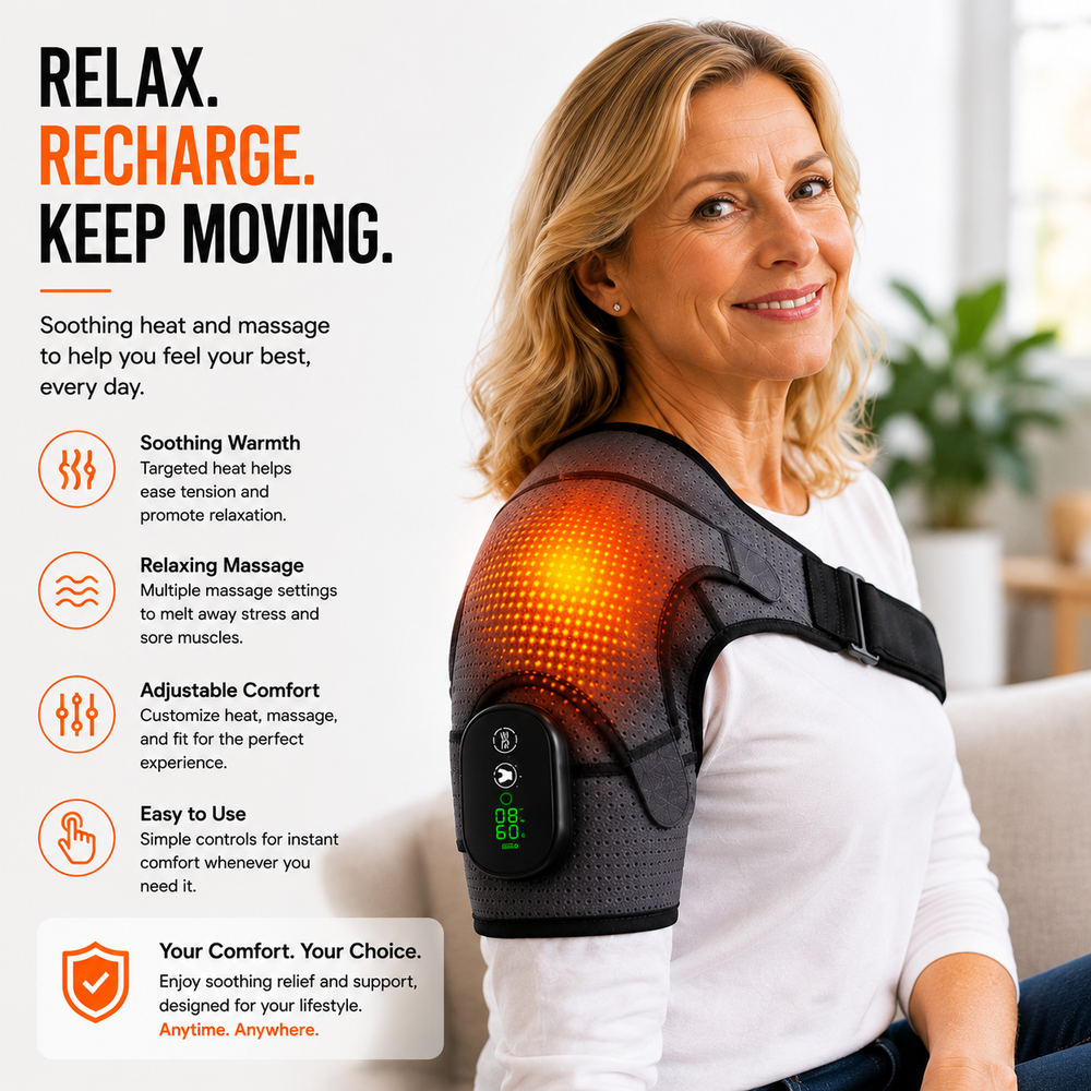 Electric Heating Shoulder Massage Brace